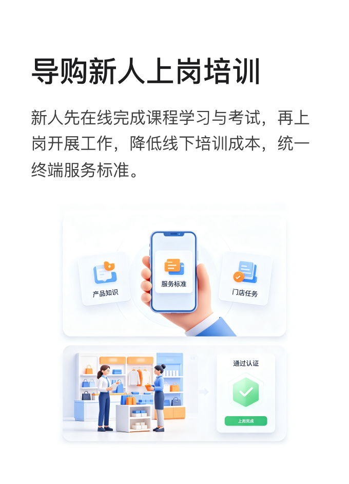 业务场景:导购新人上岗培训