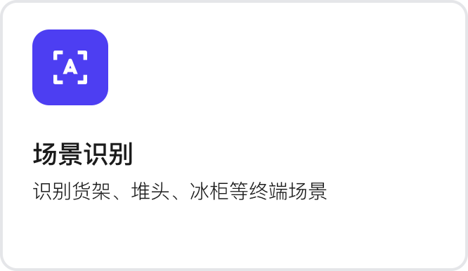 场景识别：识别货架、堆头、冰柜等终端场景